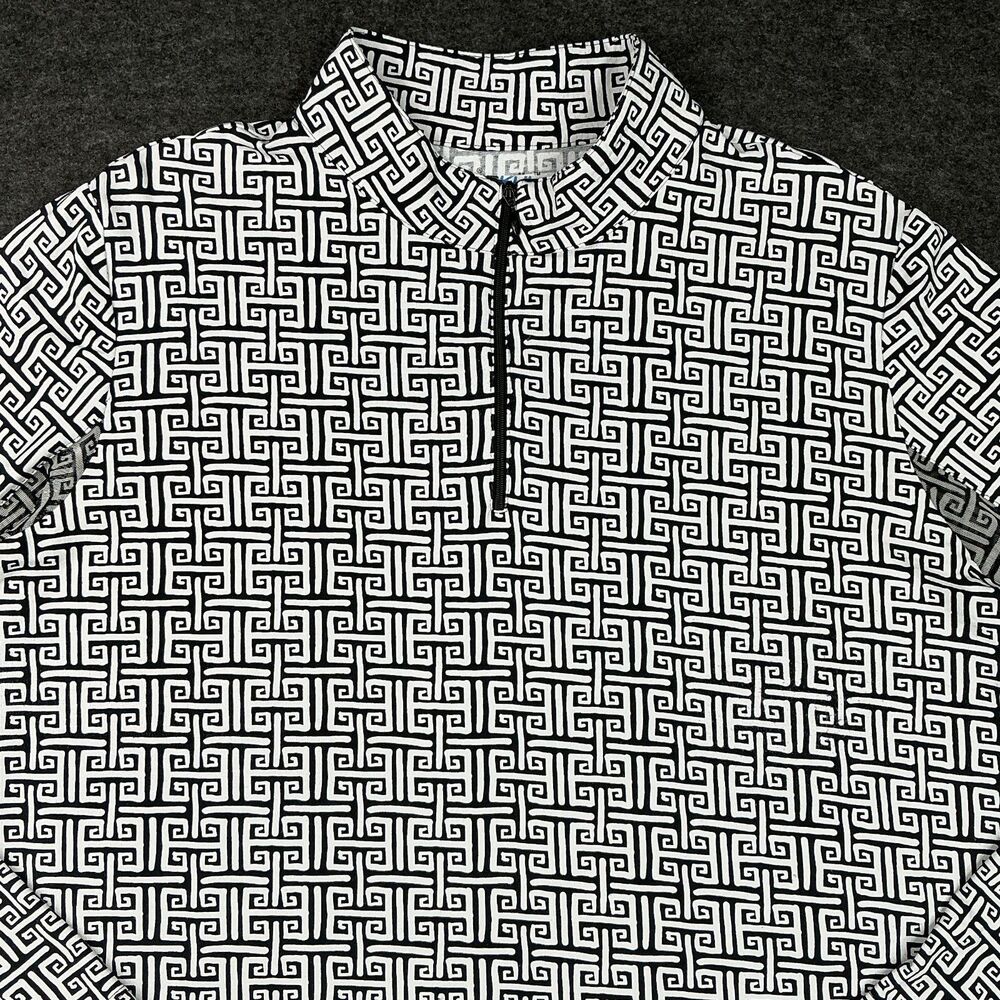 IBKUL Sun Protective Top XXL Ethnic Print 1/4 Zip Long Sleeve UPF 50 Mesh Vents - Picture 5 of 12